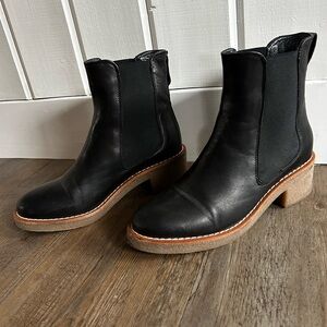 Black Leather Ankle Boots